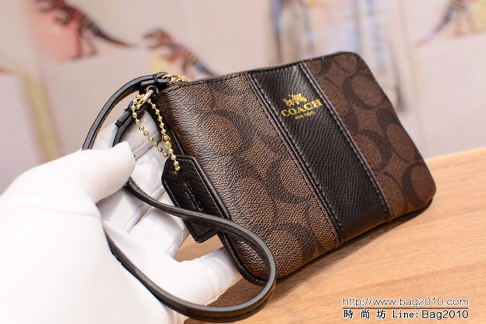 COACH蔻馳 原單級別 COACH 短款零錢包 拉鏈手包 簡單時尚 頭層牛皮 64233  Chz1289